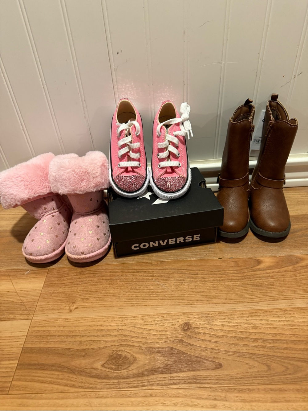 Converse Pink Glitter Low-Top Sneakers for Kids